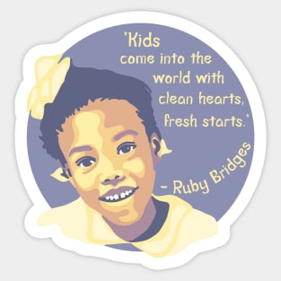 Ruby Bridges Portrait and Quote Sticker